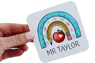 Thank You Teacher Personalised Coaster Gift | Custom Printed Appreciation Gift for Educators and Mentor | Teacher Appreciation Gift