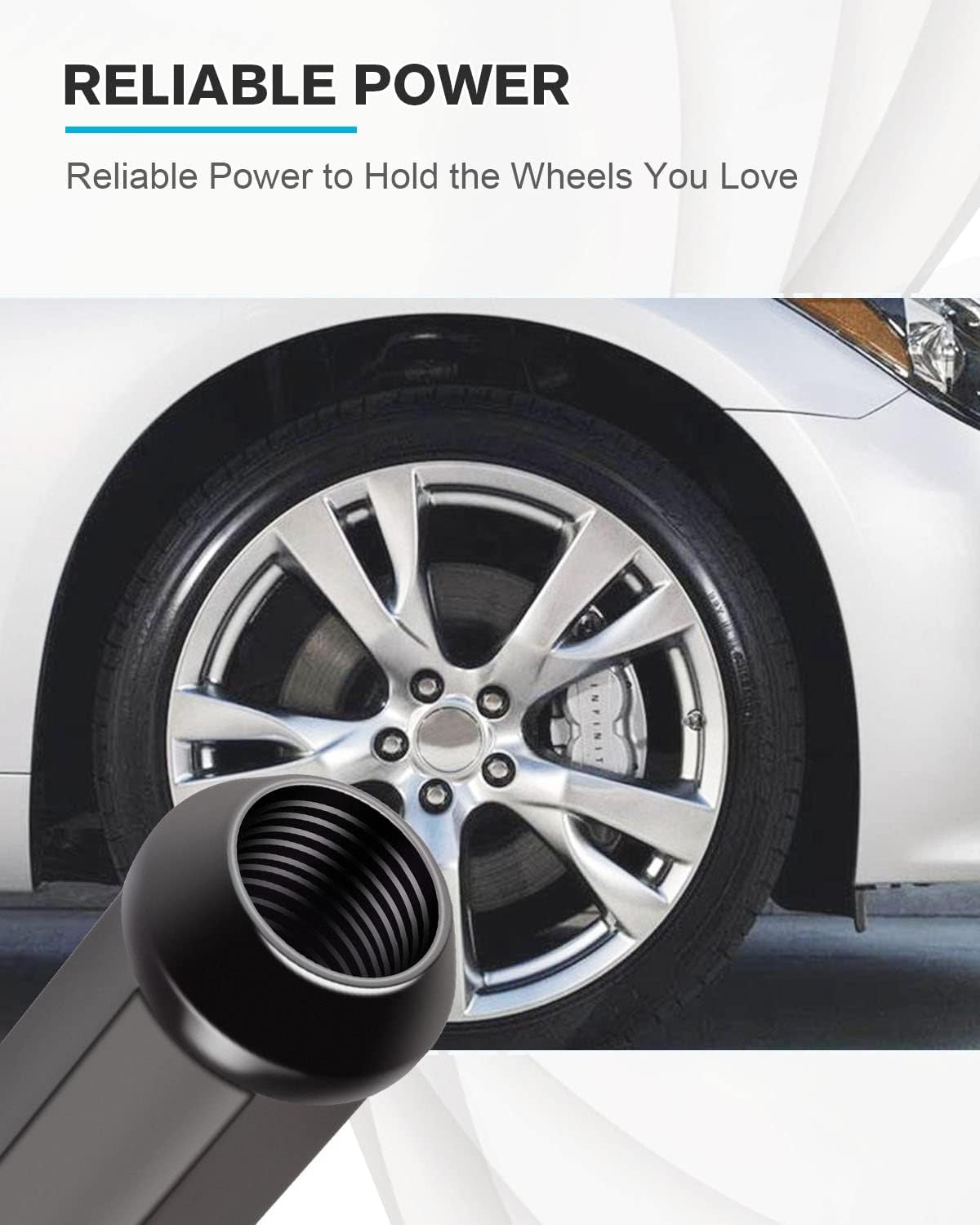 M14x1.5 Wheel Spike Lug Nuts, 14 mm x 1.5 Black Lug Nut 24PCS with 1 Key Closed End, for 1988-2015 for Chevrolet Silverado 1500 Suburban for 2007-2014 for Toyota for 2015-2016 for Ford