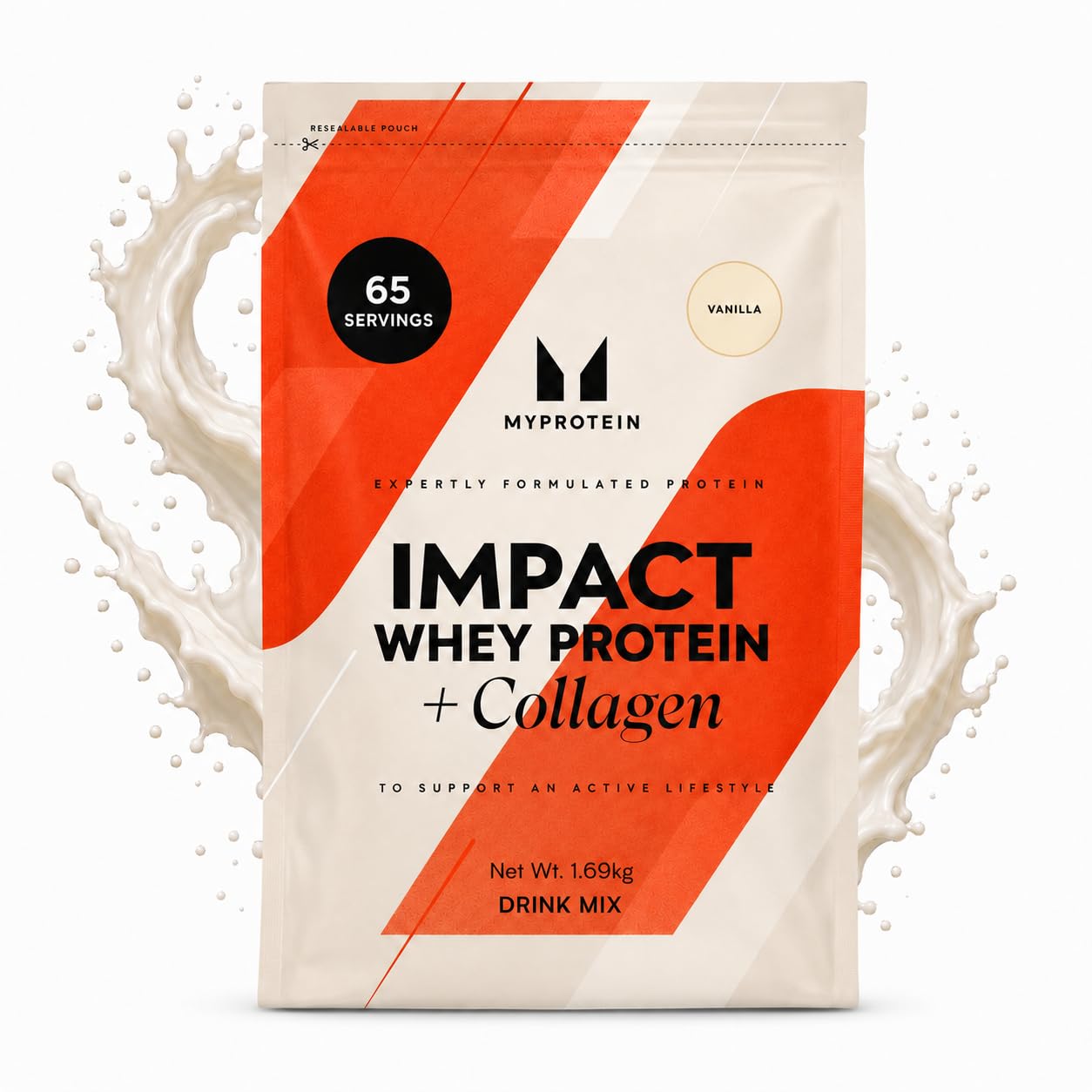 Myprotein Impact Whey Protein Powder with Collagen, Vanilla, 65 Servings Vanilla 65 Servings (Pack of 1)