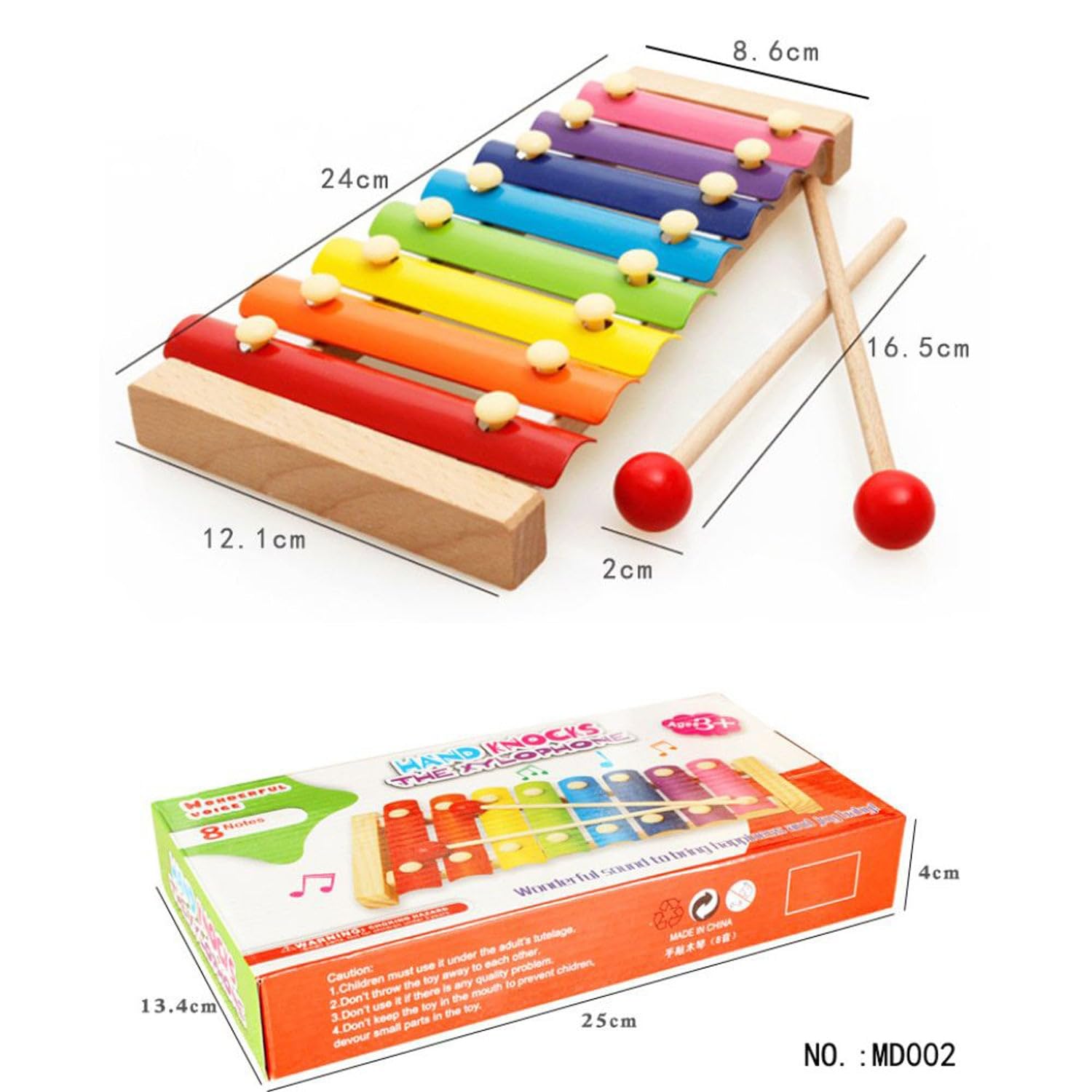 Fitto Educational Xylophone - Colorful Musical Instrument For Kids