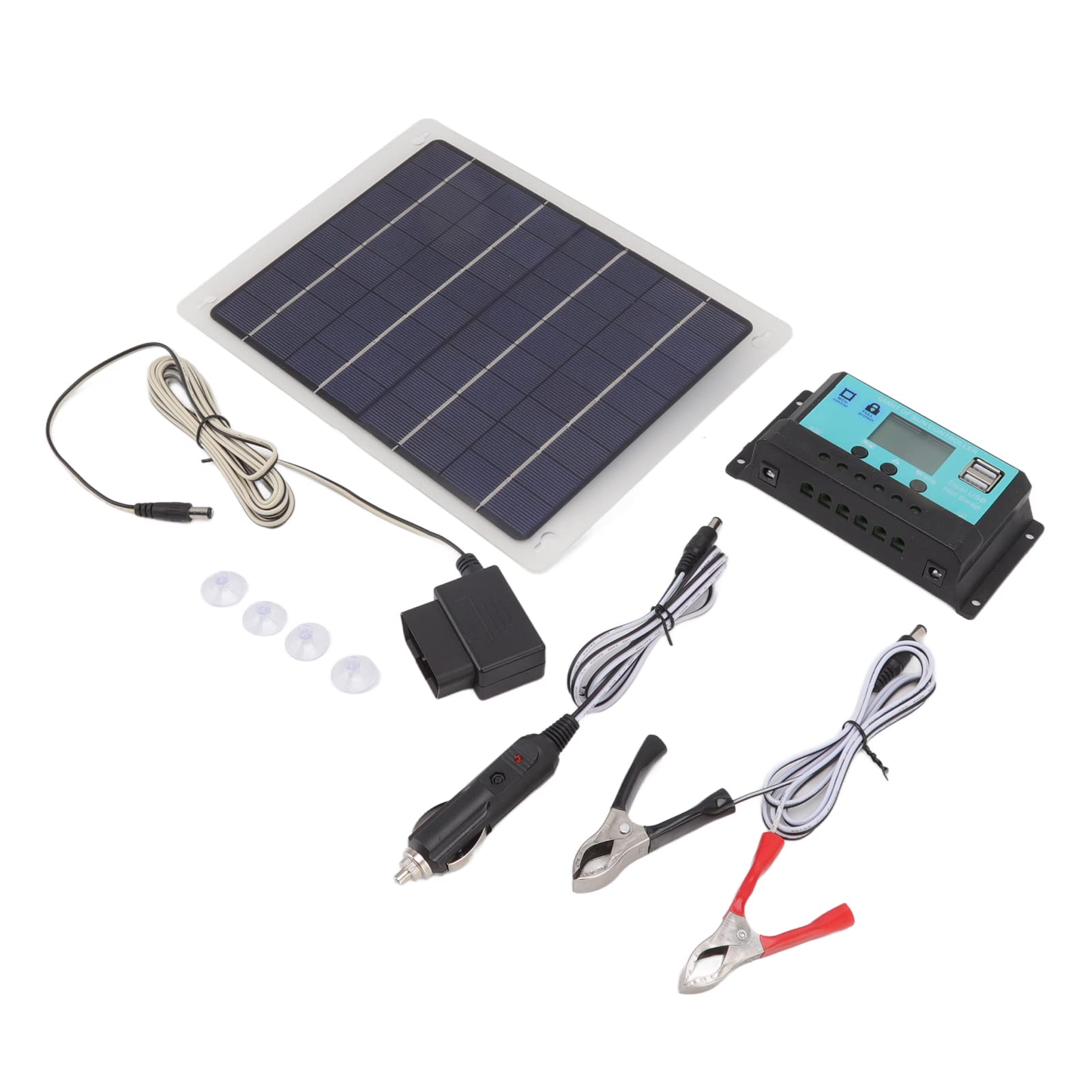 10W chargeur de panneau solaire monocristallin 18V 50A double USB avec contrôleur MPPT Kit de panneau solaire pour voiture extérieure