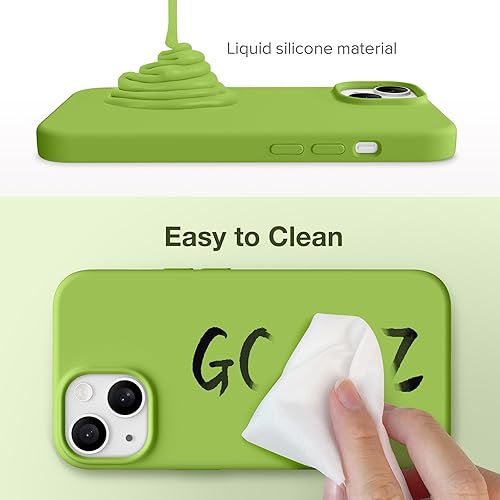 Miniatura 4 de GONEZ Funda de silicona líquida con 2 protectores de pantalla + 2 protectores de lente de cámara, forro de microfibra suave antiarañazos, a prueba