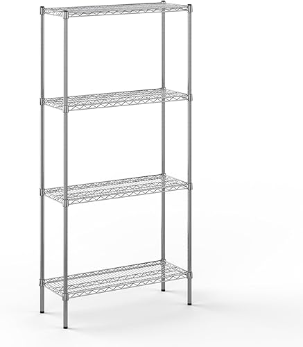 Miniatura 10 de Regal Altair Kit de estantería de alambre cromado de 4 niveles de profundidad x 72 pulgadas de ancho x 64 pulgadas de alto unidad de estante de