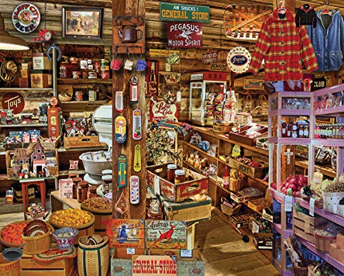 White Mountain Rompecabezas de 1000 Piezas, Country Store Seek & Find, Piezas Grandes, Regalo para Adultos y Familia, 24x30 pulgadas, Escena Americana Vintage miniatura 1