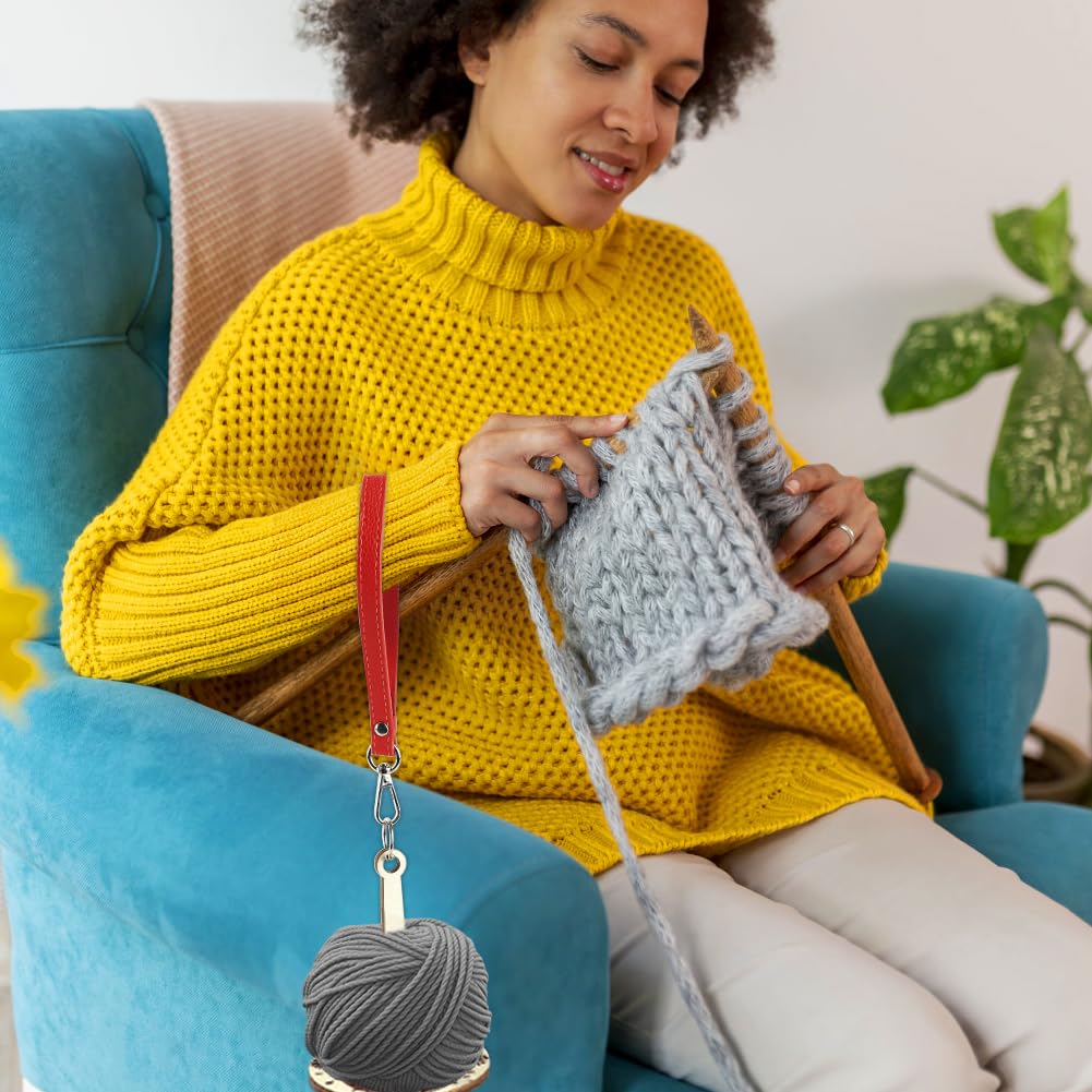 FOGARI Wolroller, houten garenhouder met polslus, garenwinder garenrolhouder, wolwikkelaar, wollen houder, wolwikkelaar voor haken en breiaccessoires, geschenken, rood FOGARI Wolroller, houten garenhouder met polslus, garenwinder garenrolhouder, wolwikkelaar, wollen houder, wolwikkelaar voor haken en breiaccessoires, geschenken, rood