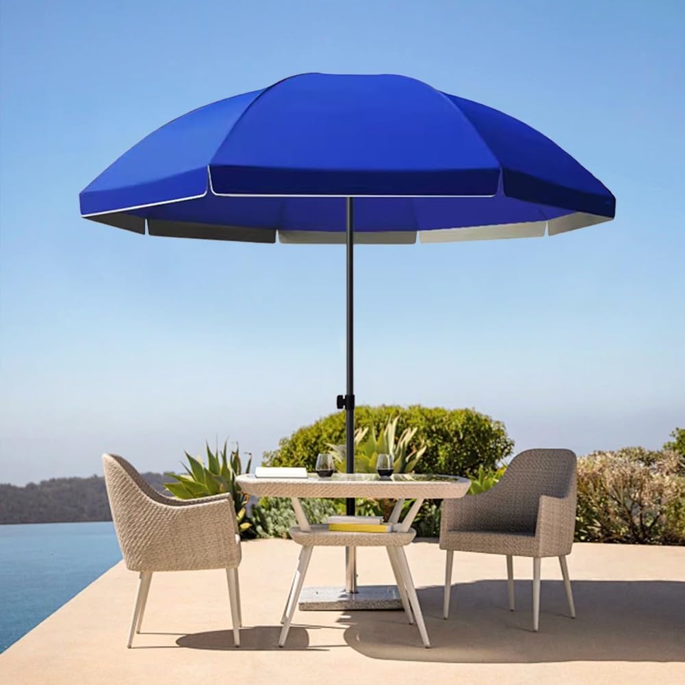 Ombrellone da esterno per patio, ideale per piscina, spiaggia, giardino, con 4 altezze regolabili e struttura a 3 strati.