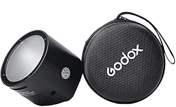 Godox H200R Round Flash Head Compatible for Godox AK-R1 Accessories kit and Godox AD200 AD200 pro Pocket Flash, 200ws?Light and Portable