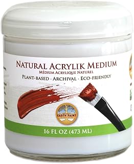 Natural Earth Paint Acrylik Medium – Plant-Based, Non-Toxic Acrylic Medi...