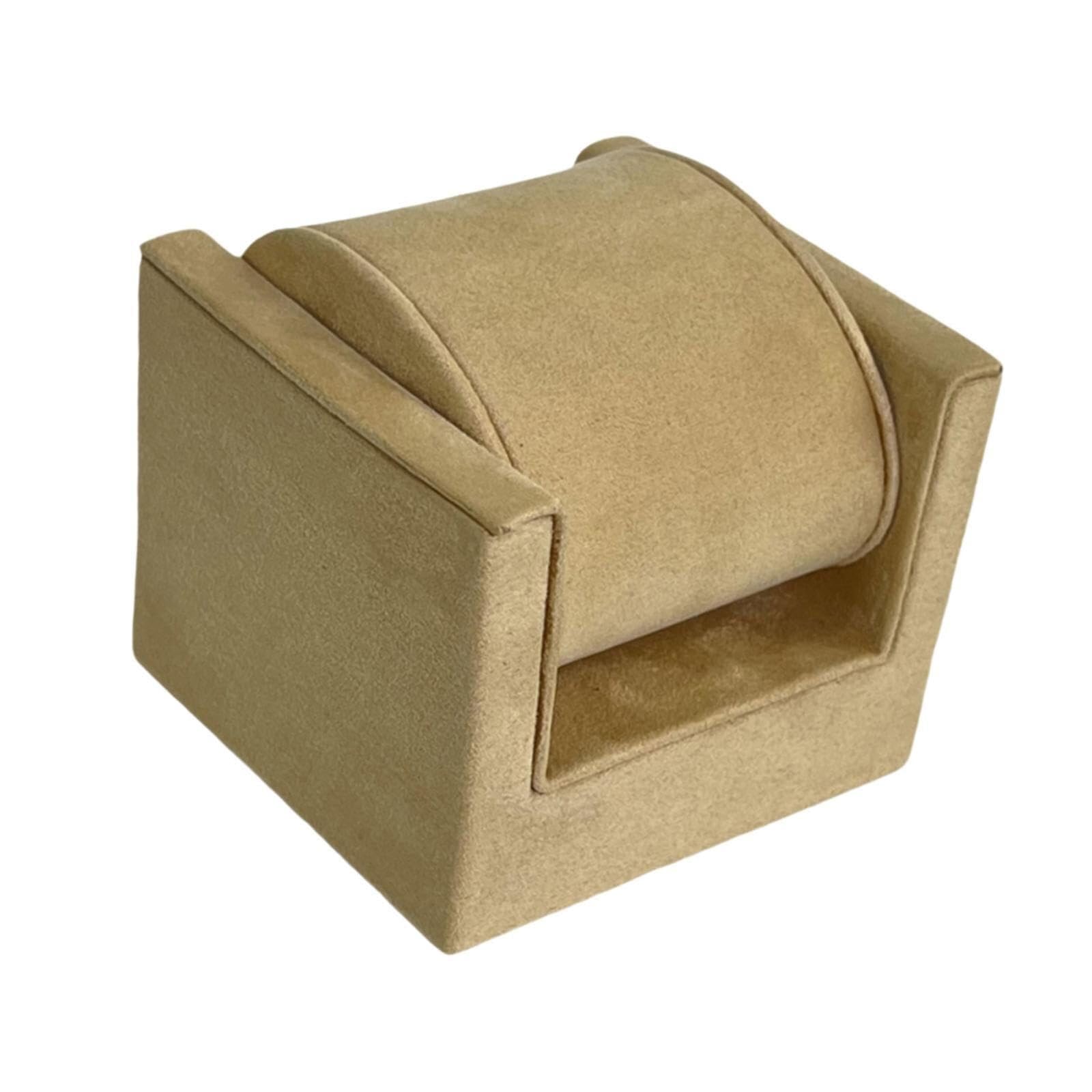 AZHKJKZH Jewelry Display Stand Watch Display Stand Velvet Bracelet Holder For Jewelry Rack For Countertop Storage(Beige)