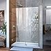 DreamLine Unidoor 51-52 in. W x 72 in. H Frameless Hinged Shower Door with Shelves in Brushed Nickel, SHDR-20517210S-04
