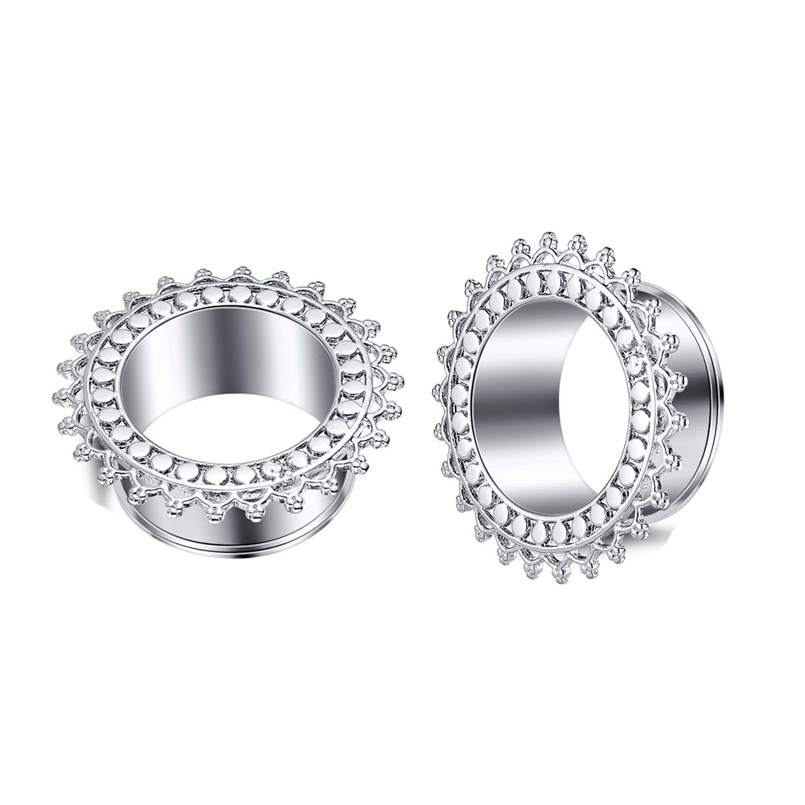 Plug Tunnel écarteur D'oreille En Acier - Avec Opale - 7 Tailles Au Choix - Neuf Avec étiquettes