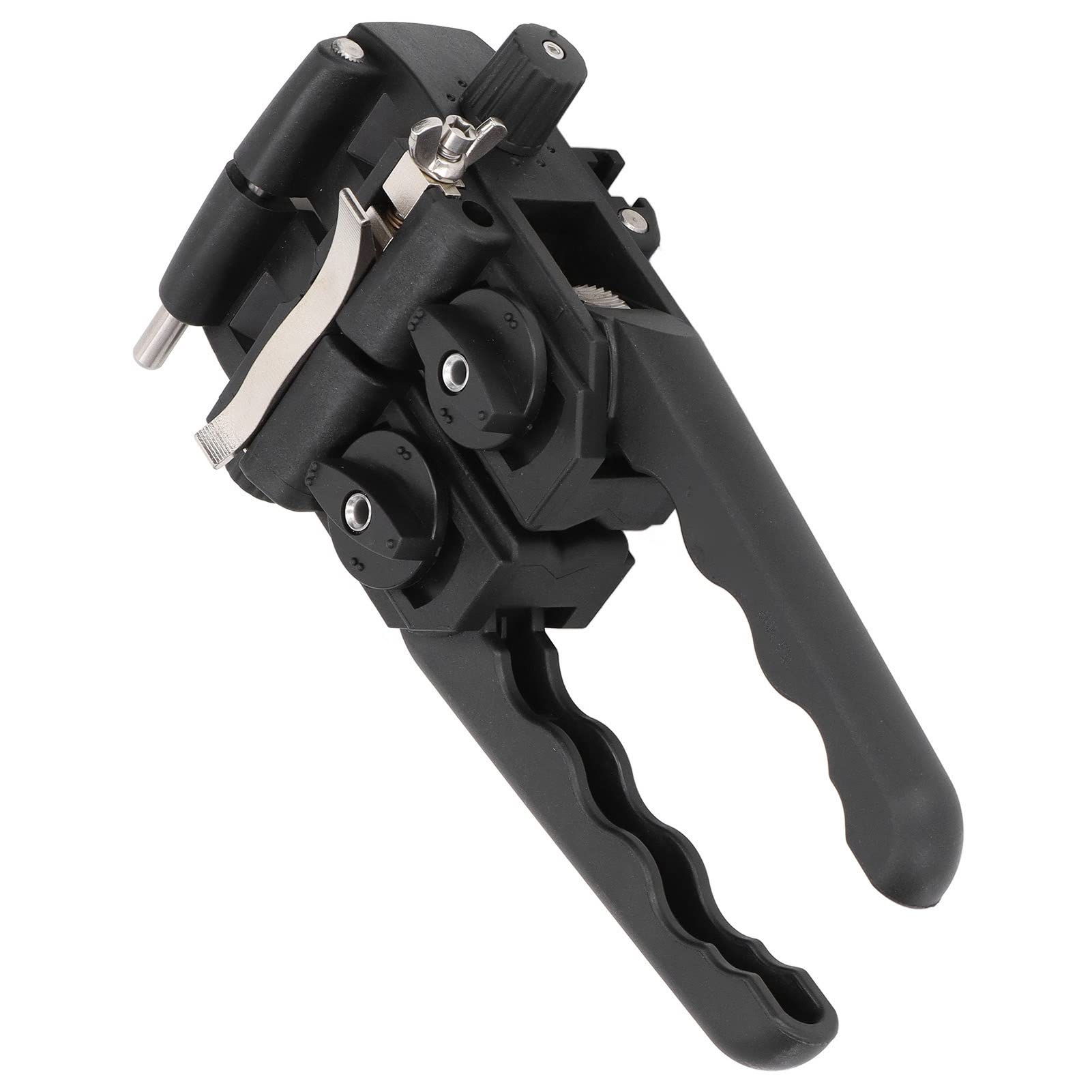 Pelacables de fibra óptica, cuchillo pelacables de doble vía con profundidad ajustable, corte longitudinal y transversal para cables de 0,3 a 1,2 pulgadas, diseño ergonómico de