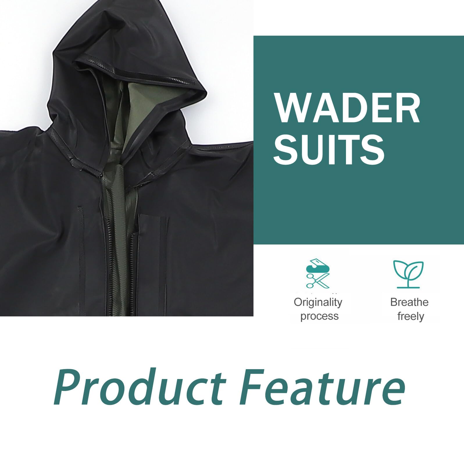 Pantalones de Pesca Impermeables de Cuerpo Entero para Hombre y Mujer Costuras Selladas y Diseño Plegable, Ideales para Jornadas de Vadeo y Pesca
