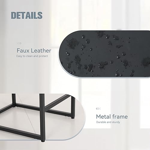 Miniatura 44 de Juego de 4 taburetes de bar marrones para encimera de cocina, taburetes de bar modernos sin espalda de 24 pulgadas, taburetes de bar industriales