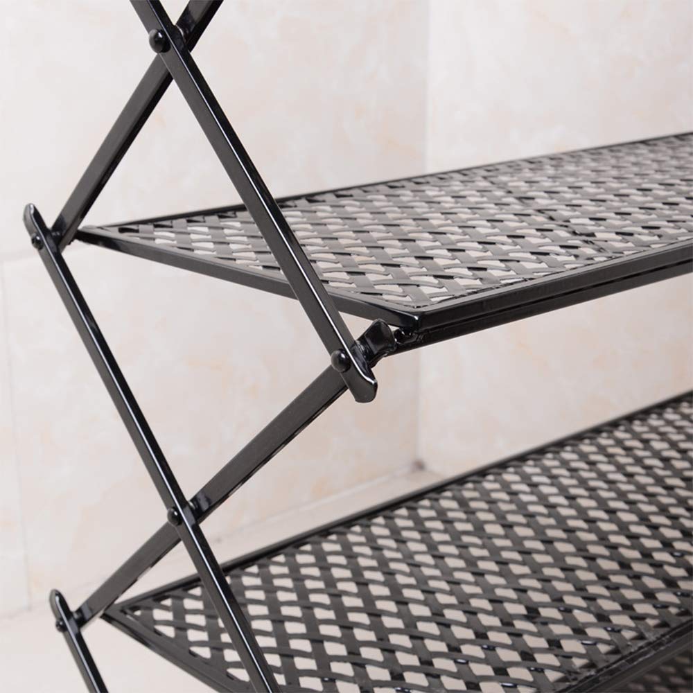 Faltbares Schuhregal - Stabiles Metall 4 Ebenen Stapelbares Lagerregal für Zuhause Schnelle Montage ohne Werkzeug Stilvolles weißes Finish Platzsparendes Design