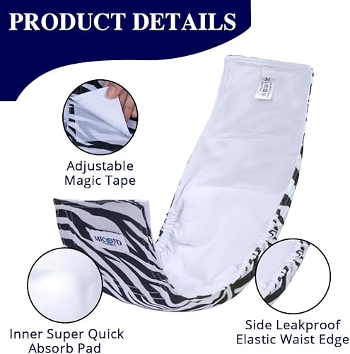 Miniatura 3 de MICOOYO Belly Bands for Male Dogs - 3 Pack Reusable Dog Diapers Male for Puppy Doggie Washable Male Dog Wraps XSmall