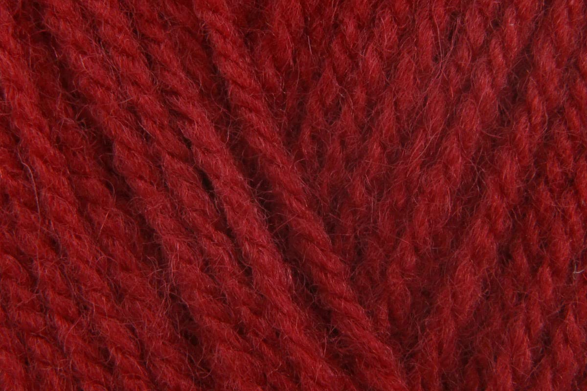 Sirdar Hayfield Bonus Aran with Wool Crochet Yarn, Wool Acrylic Blend Knitting Wool for Jackets, Gloves, Jumpers & Sweaters - 400g Ball - Deep Red (830) - Single (1 Ball)