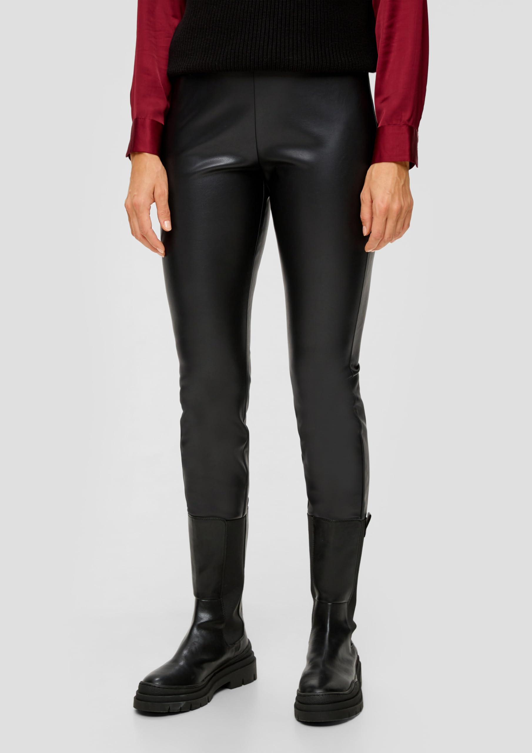 s.Oliver Extra Slim: Leggings in Leder-Optik
