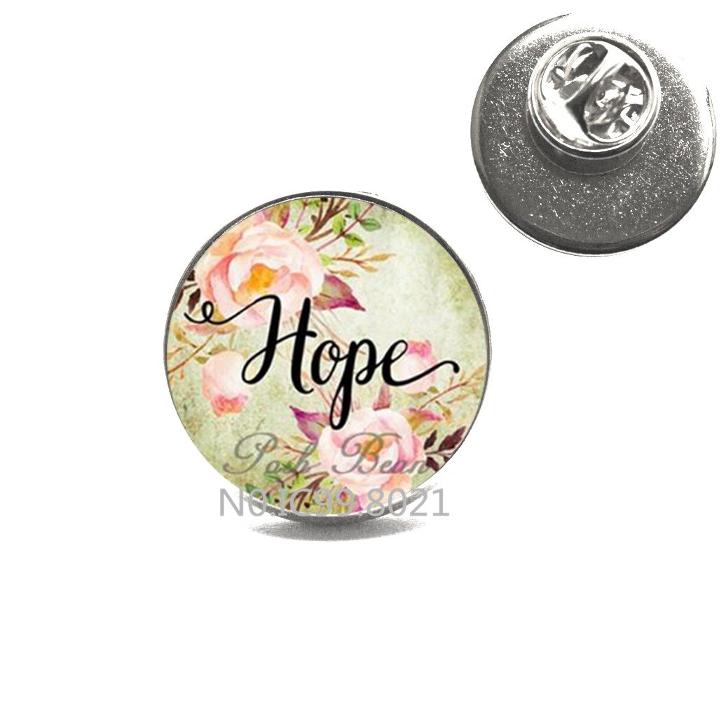 maoqunza Hope Pin, hope Brooch, hope jewelry, inspirational Pin, inspirational Brooch, hope, hope word Brooch, Pin.XT187