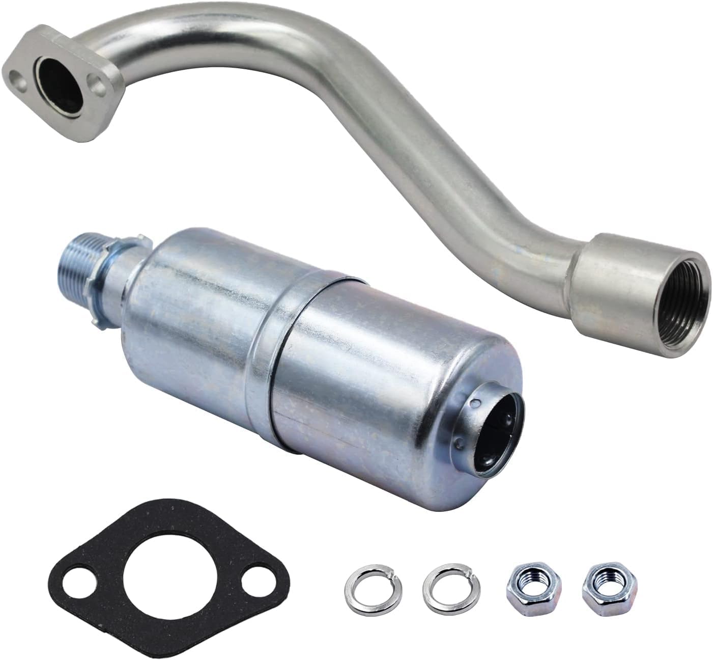 New Center Rear Exhaust With Muffler Compatible with Predator 212cc, GX160, GX200