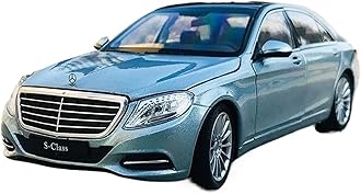WHYMIRRJ Diecast 1:24 For Mercedes Benz S500 Scale Alloy Car Models Simulation Pre-built Vehicle Model Collection Souvenirs Present(Blue)