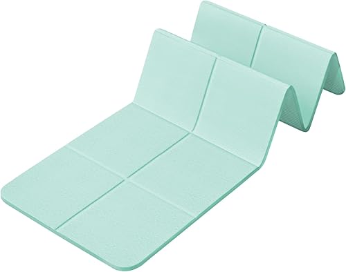 Tapete de yoga plegable para viajes, de 72 x 32 x 0.32 pulgadas, tapete de ejercicio plegable de 0.315 in de grosor, tapete de pilates