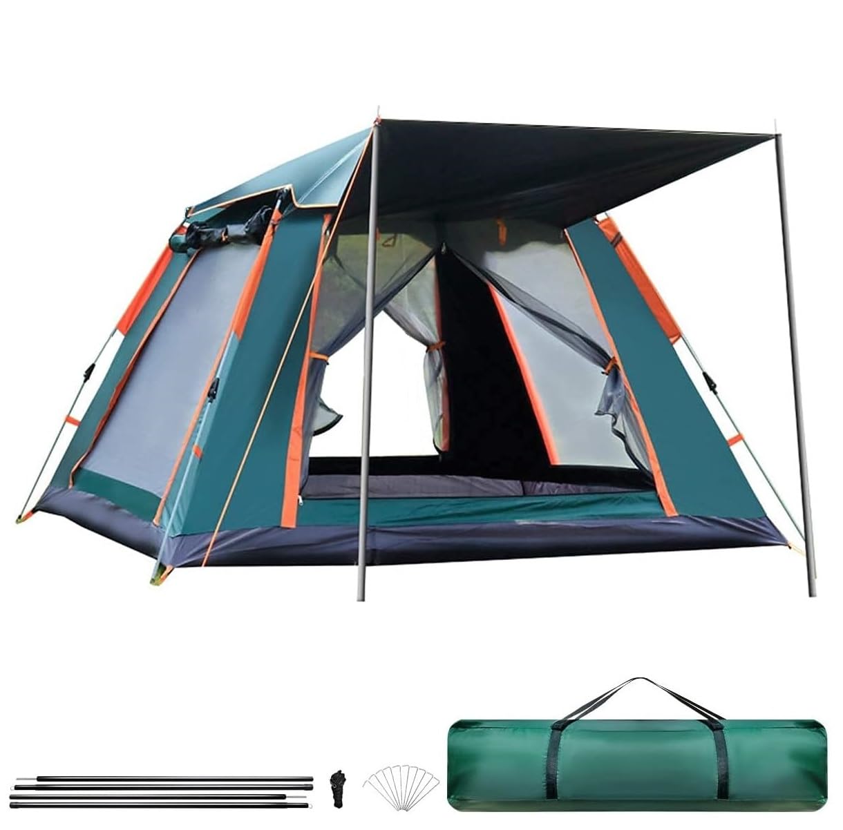 Tienda de Campaña Pop up Automática 4 Personas Resistente al Agua y Viento