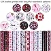 12 Packs Valentine's Day Faux Leather Sheets Decor with Heart Love Pattern Prints and Fabric Canvas Back for Valentine's Day DIY Crafts, 6.3 x 8.3 Inch
