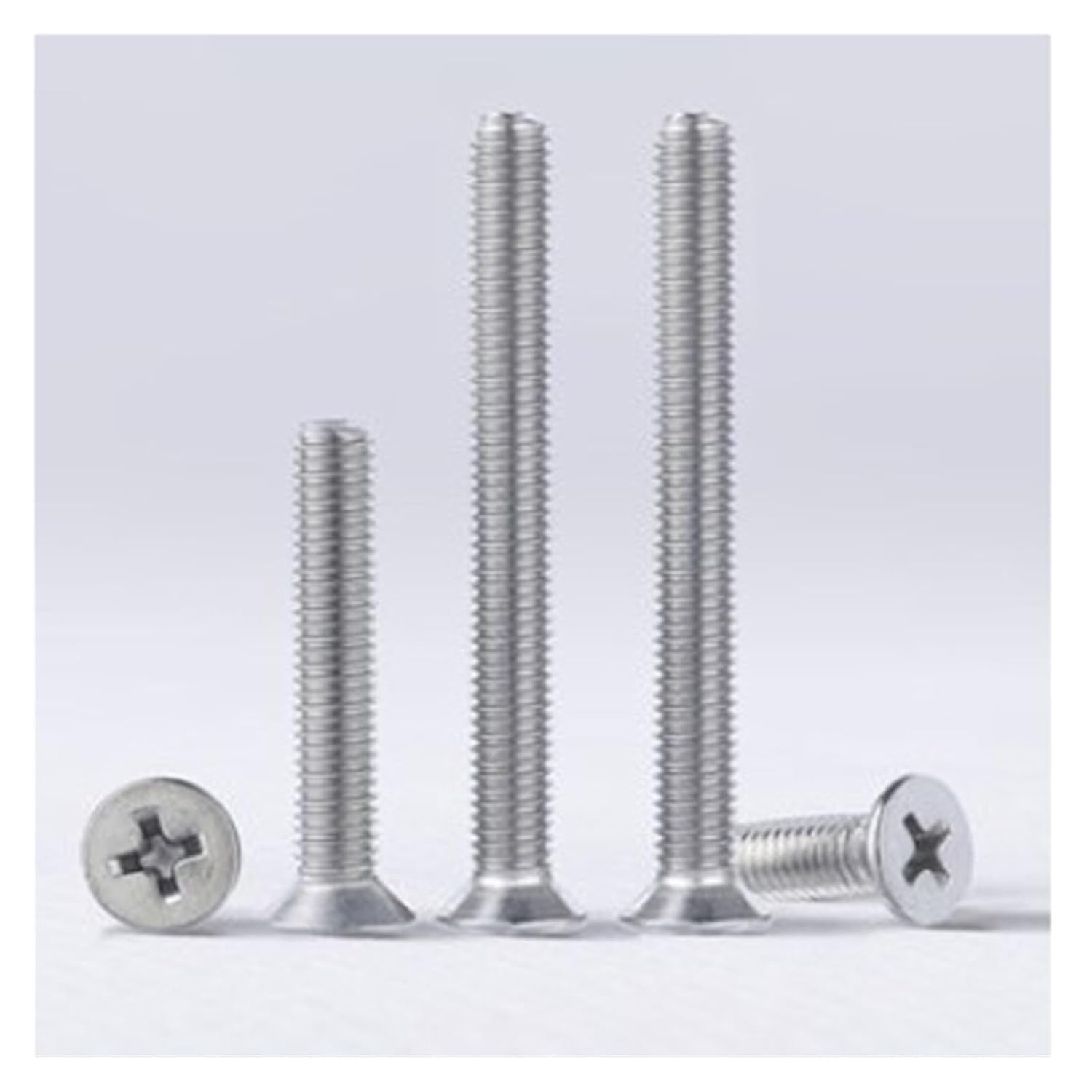 Flat Head Machine Bolts, 50pcs M2.5 M3 304 Stainless Steel Cross Flat Countersunk Head Screw Bolt(50mm,M2.5)