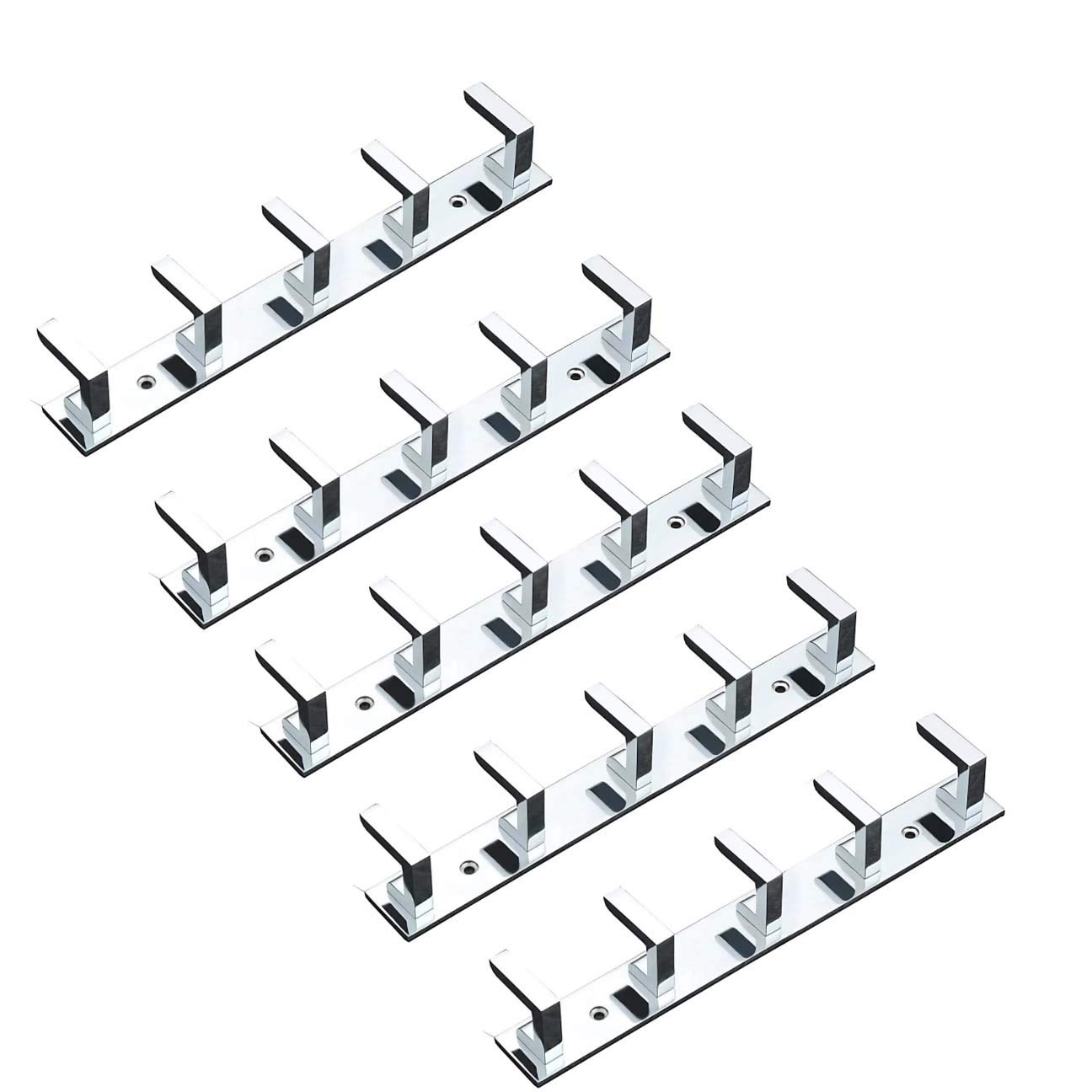 iSTAR 5 Pin Bathroom Cloth Hooks Hanger Door Wall Bedroom Bathroom Robe Hooks Rail for Hanging Keys,Clothes,Towel Steel Hook (Silver Pack of 5), Stainless Steel (B084G4CRL6) Amazon Price History, Amazon Price Tracker