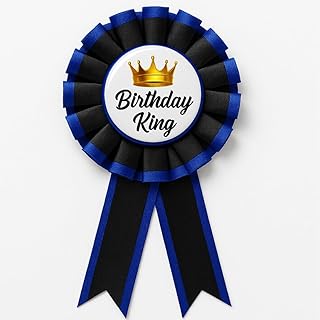 wp wanna party Wanna Party Birthday King Tinplate Badge Pin, Happy Birthday Corsage Button for Men Boy Birthday Award Ribbon Party Decorations-picture-28