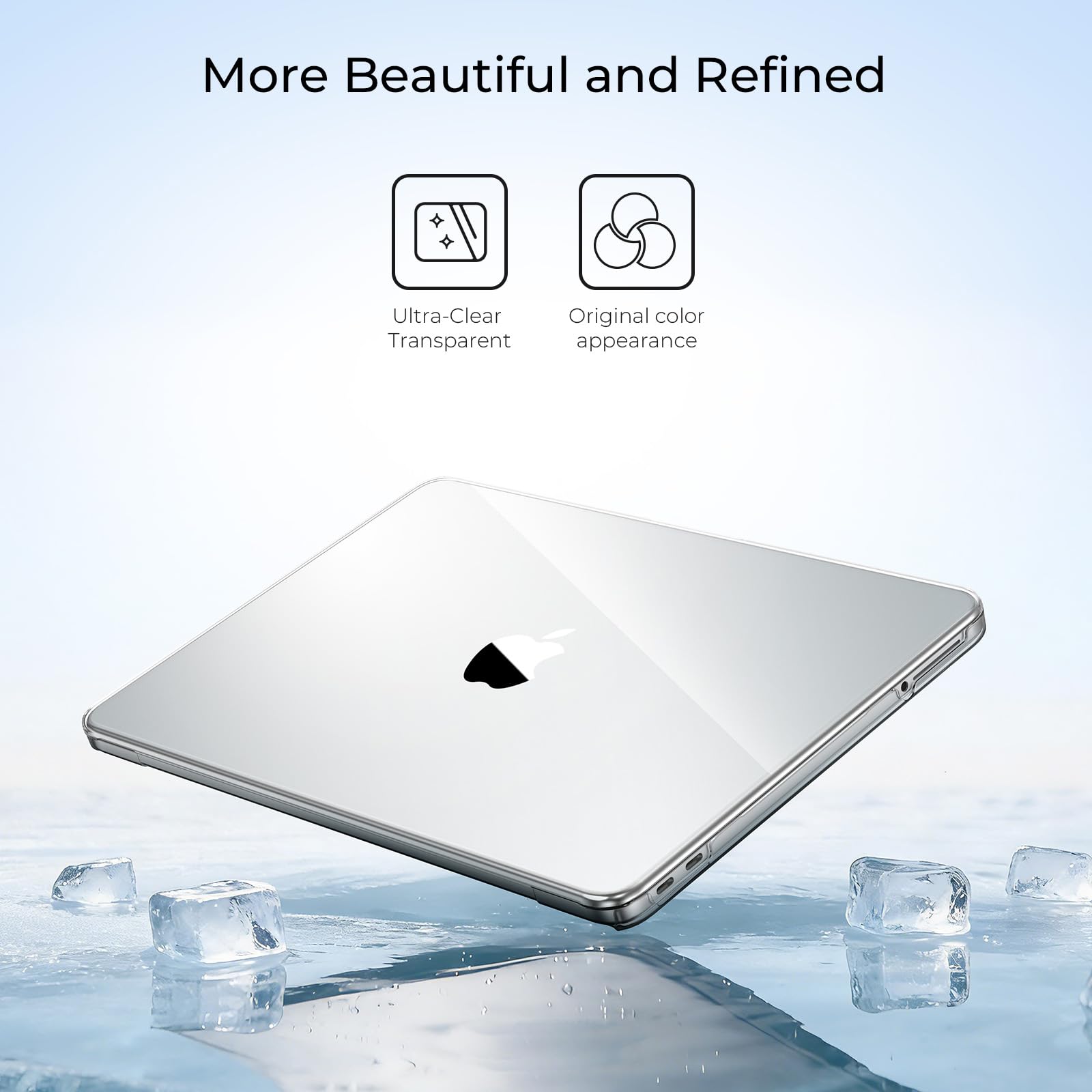 EooCoo for MacBook Neo Case 13 inch 2026 Release Model A3404, A18 Pro Chip, Ultra Thin Precision Fit Protective Hard Shell Case 4 in 1 Kit for School, Office, Travel & Daily Use, Crystal Clear - 3