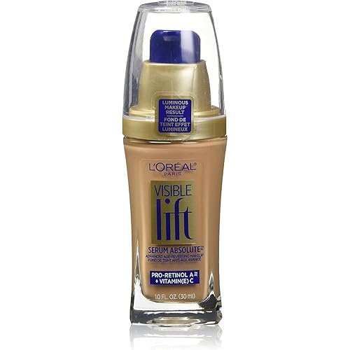 L'Oreal Paris Visible Lift Serum Absolute Foundation, Honey Beige, 1 Ounce