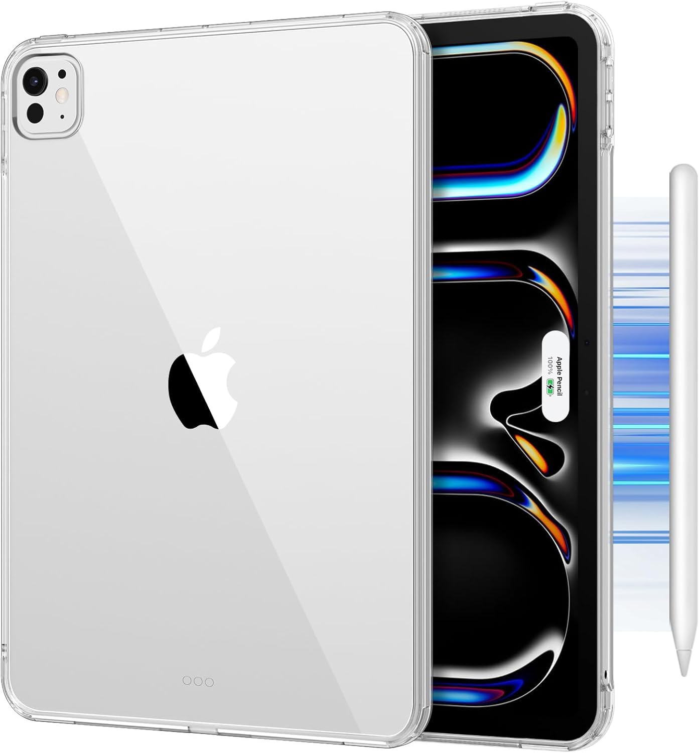 M.G.R.J® iPad Pro 11 inch M4 Case, Soft TPU Transparent Back Case