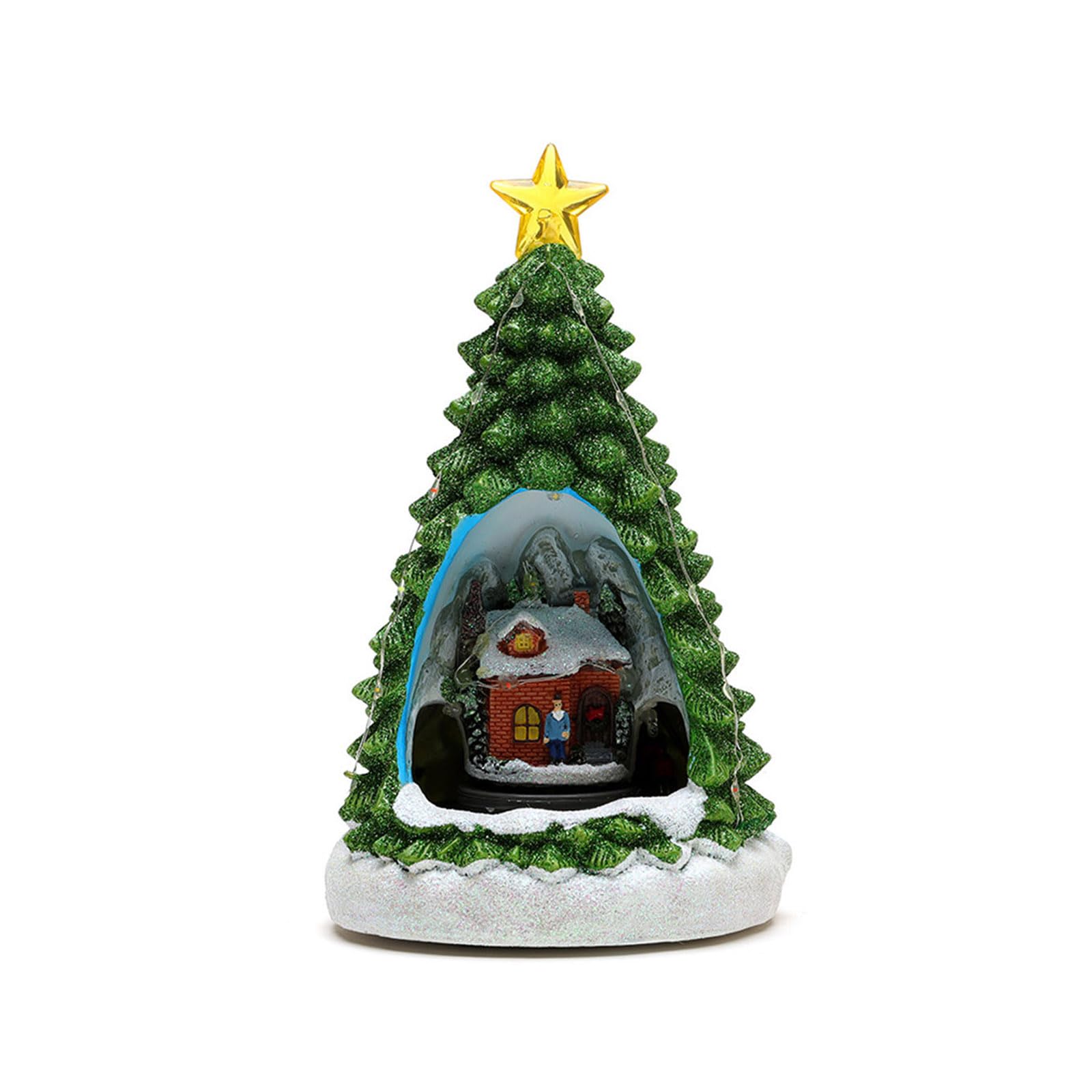 Kalttoy Boys A Christmas Tree House Musical Box With Train Led Light For Girl Men Women Birthday Valentien Day Musical Village With Train