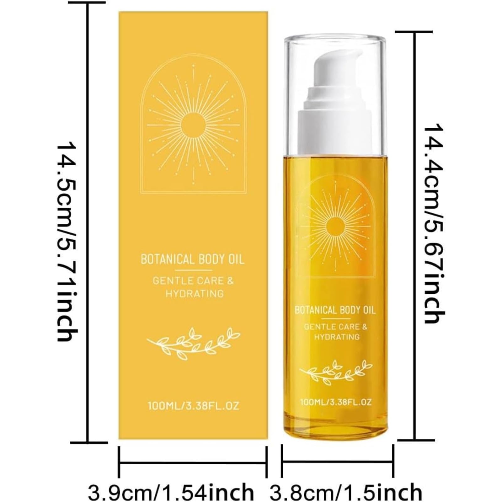Pflanzliches Körperöl, Leichtes, Nicht Fettendes, Feuchtigkeitsspendendes Bio-Öl, Verbessert Die Hautstruktur Für Ein Glatteres Hautbild Und Mildert Cellulite, Ideal Für Trockene Haut (5pcs)
