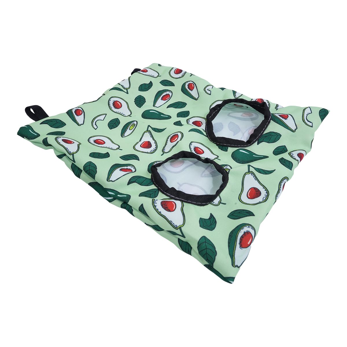 ZONADAH Rabbit Hay Feeder Hanging Rabbit Hay Feeder Bag with 2 Holes Guinea Pig Hay Feeder Foldable Hay Storage Bag for Rabbit Guinea Pig Hamster - Image 3