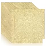 Kisston 50 Sheets 12' x 12' Glitter Cardstock Paper 300 GSM Card Stock Paper Thick Cardstock Glitter for Crafts Sparkly for Card Making DIY Projects Scrapbook Party Gift(Gold)
