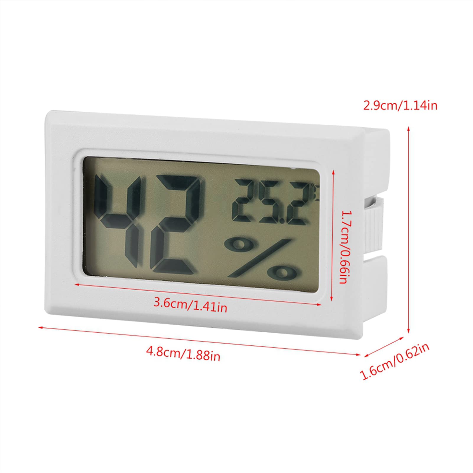 Mini Thermomètre Numérique Hygromètre avec Sonde Externe, Moniteur LCD Numérique Intérieur Extérieur Température Humidité Mètre Jauge pour Reptiles Terrarium Animal de Compagnie