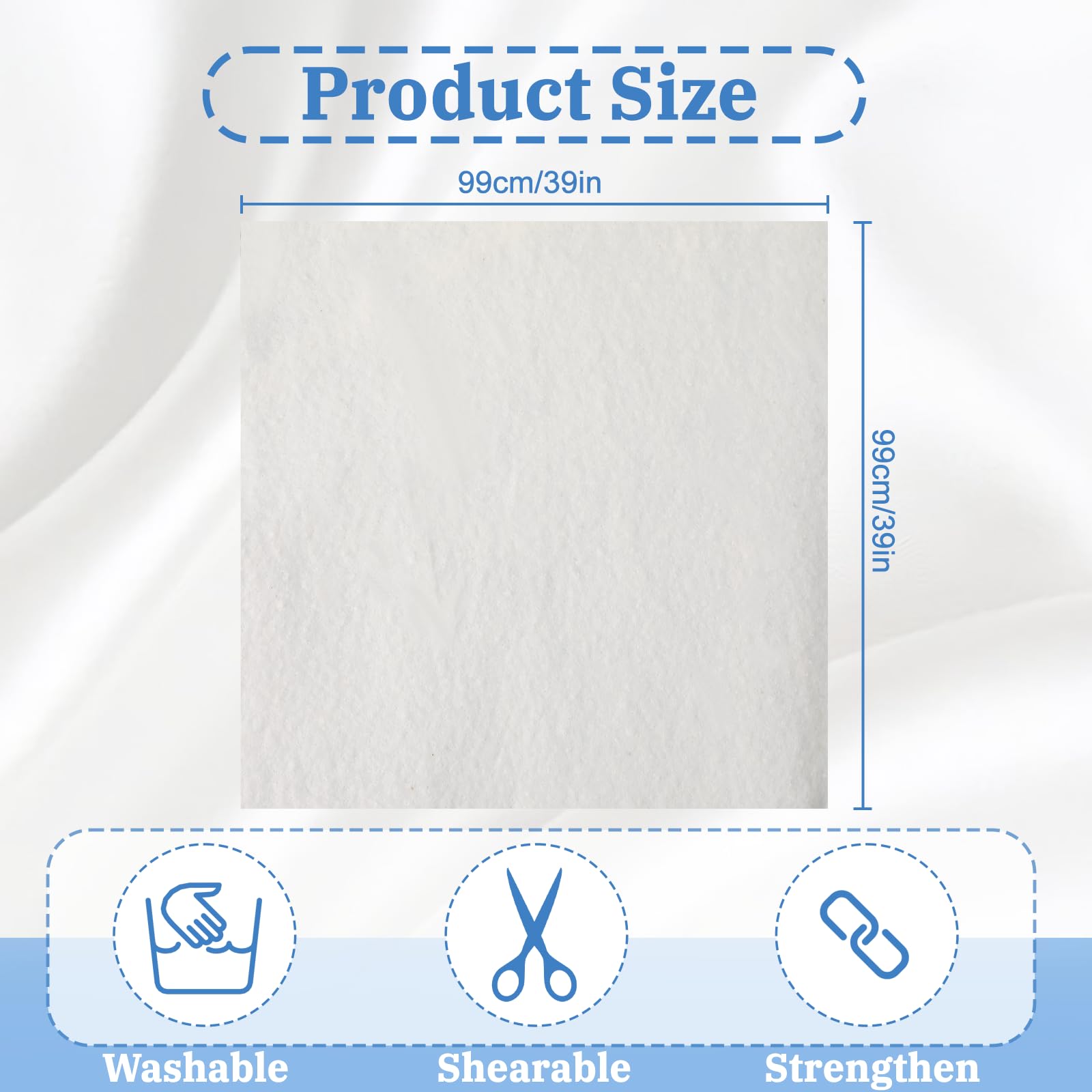 6 Pcs Natural Cotton Quilt Batting Heat Resistant Batting Warm White Cotton Lightweight Lining for Potholders Quilting Fabric Sewing Crafts Wearable Arts Place Mat(39 x 39 Inch)