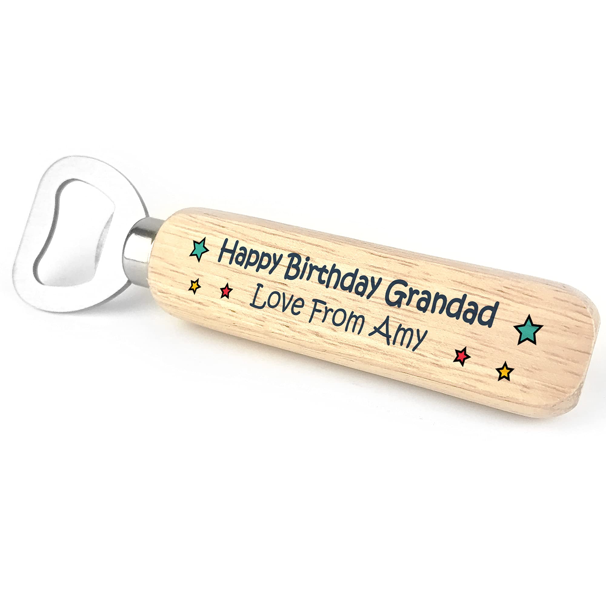 Personalised Birthday Gift for Grandad Wooden Bottle Opener Gift from Grandchildren