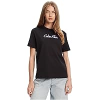 Calvin Klein Donna T-Shirt Maniche Corte Classic Logo Tee in Cotone