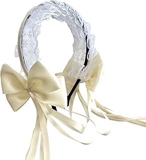 ロリータ レース レディース カチューシャ フリル ヘアバンド ゴスロリ 長いリボン 蝶結び コスプレ 髪飾り ヘアアクセサリー かわいい 萌え キュート メイドカフェ おしゃれ【J's select】 (白)