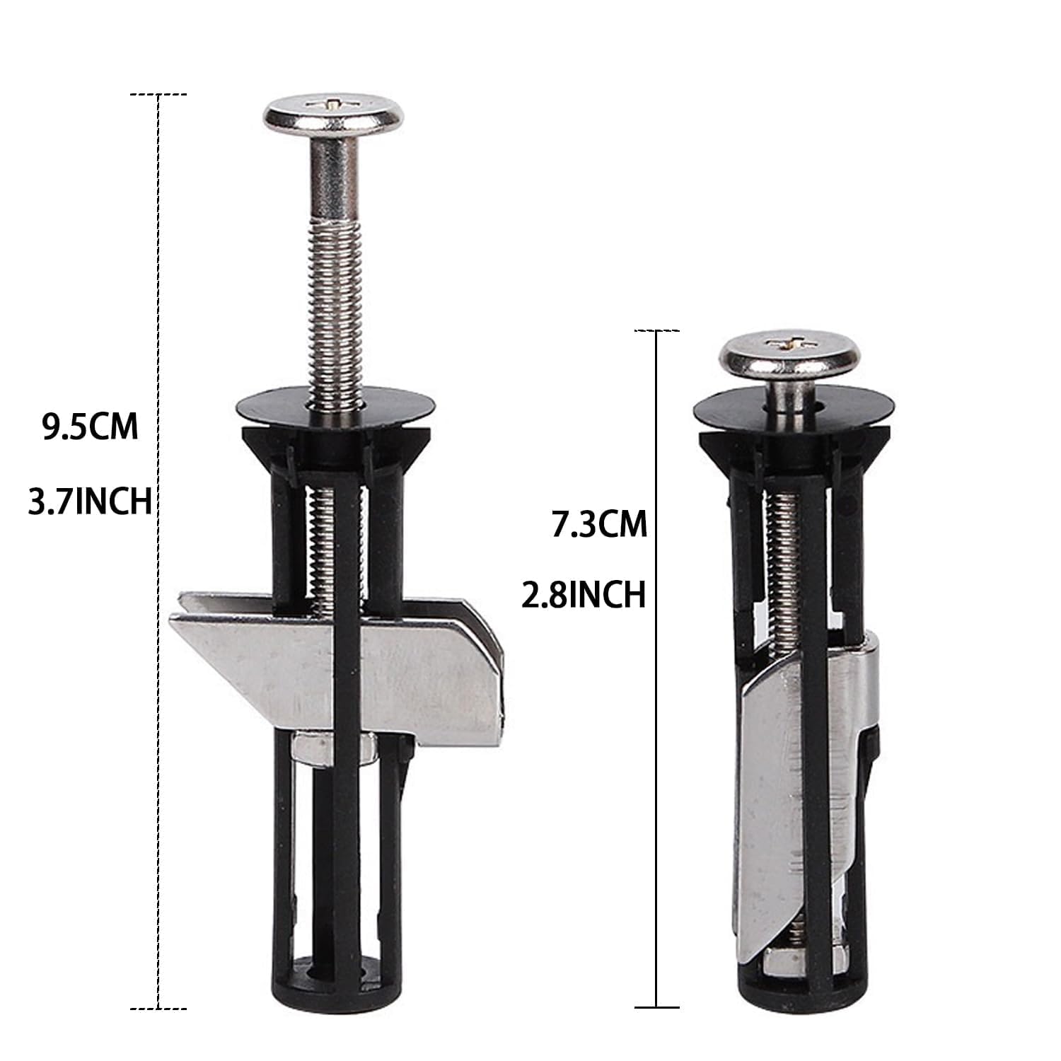 Toilet seat bolt kit 2 pcs, Hinge screws, Expansion screws and fixings, Stainless steel nut screws - Image 2