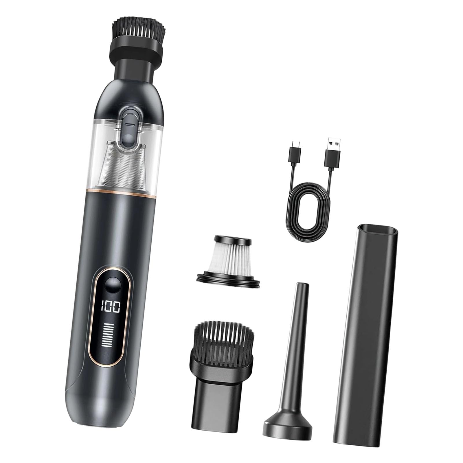 Tsophreniq Portable Cordless Handheld Vacuum Cleaners with Filter Collector for Car Home Pet Hair Cleaning Pet Hair