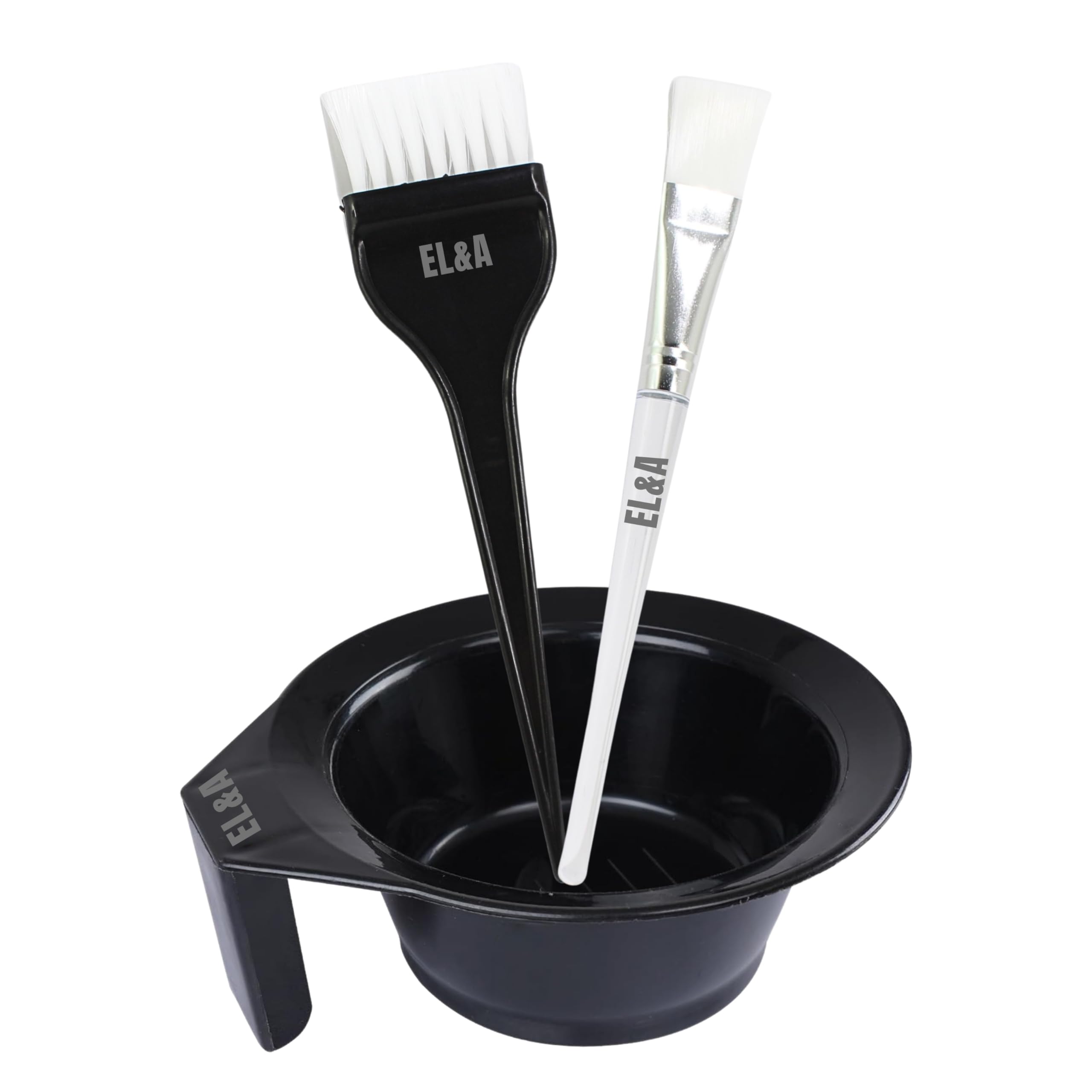 [Ear Lobe & Accessories] Hair Coloring & Face Care Combo – Hair Dye Bowl, Applicator Brush & Transparent Handle Face Brush for Professional & Home Use-picture-34