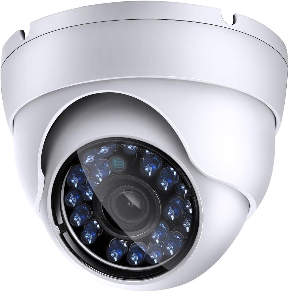 1200tvl CCTV Dome Security Camera, Day Night Vision 24 Ir Leds Outdoor Indoor Weatherproof Wide Angle 3.6mm Lens Analog Video Surveillance Camera