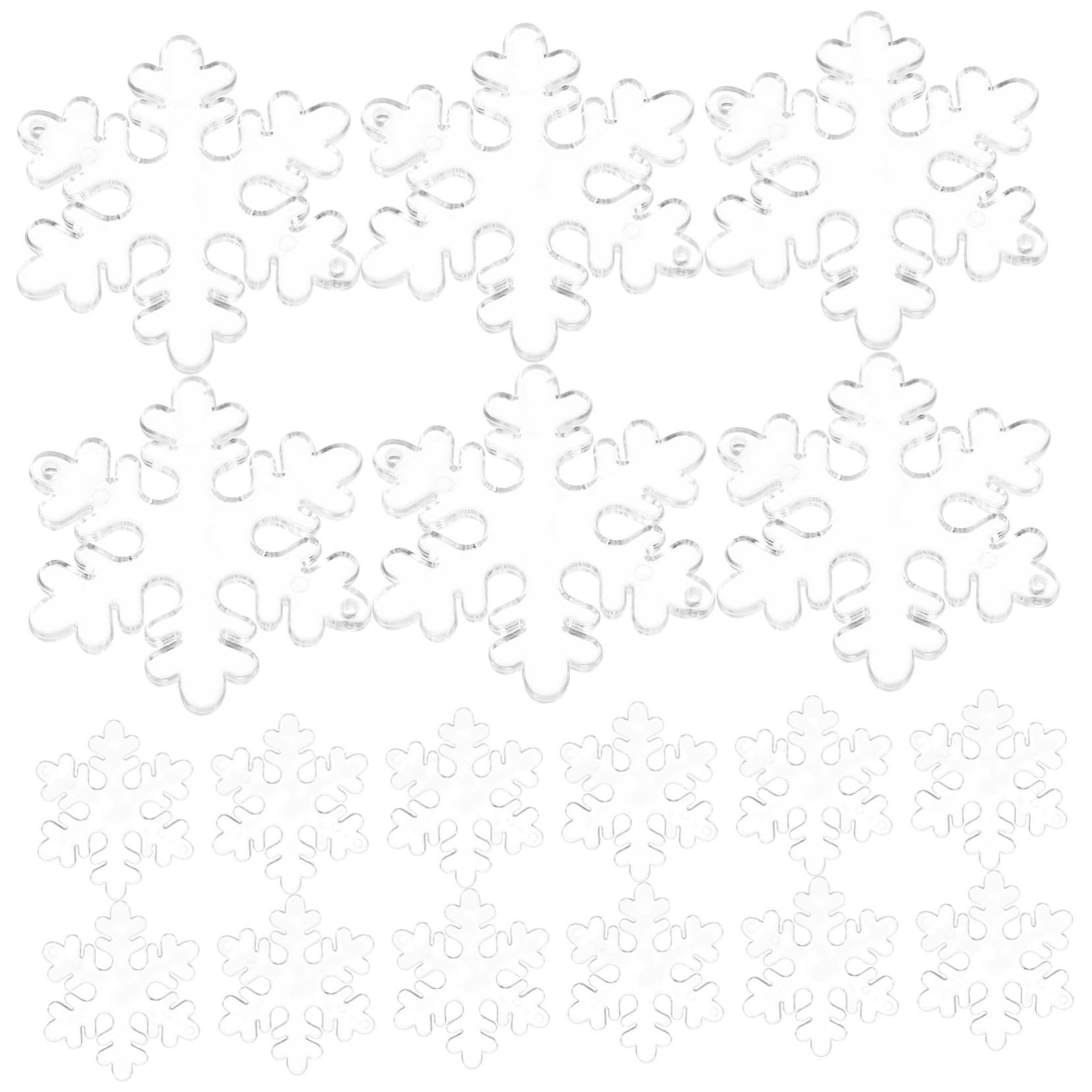 TOPBATHY 300 Uds De Nieve Transparente Decoración del Árbol De Navidad Decoraciones Colgantes De Invierno Adorno De Árbol De Navidad Colgante De De Nieve De Navidad Adornos De