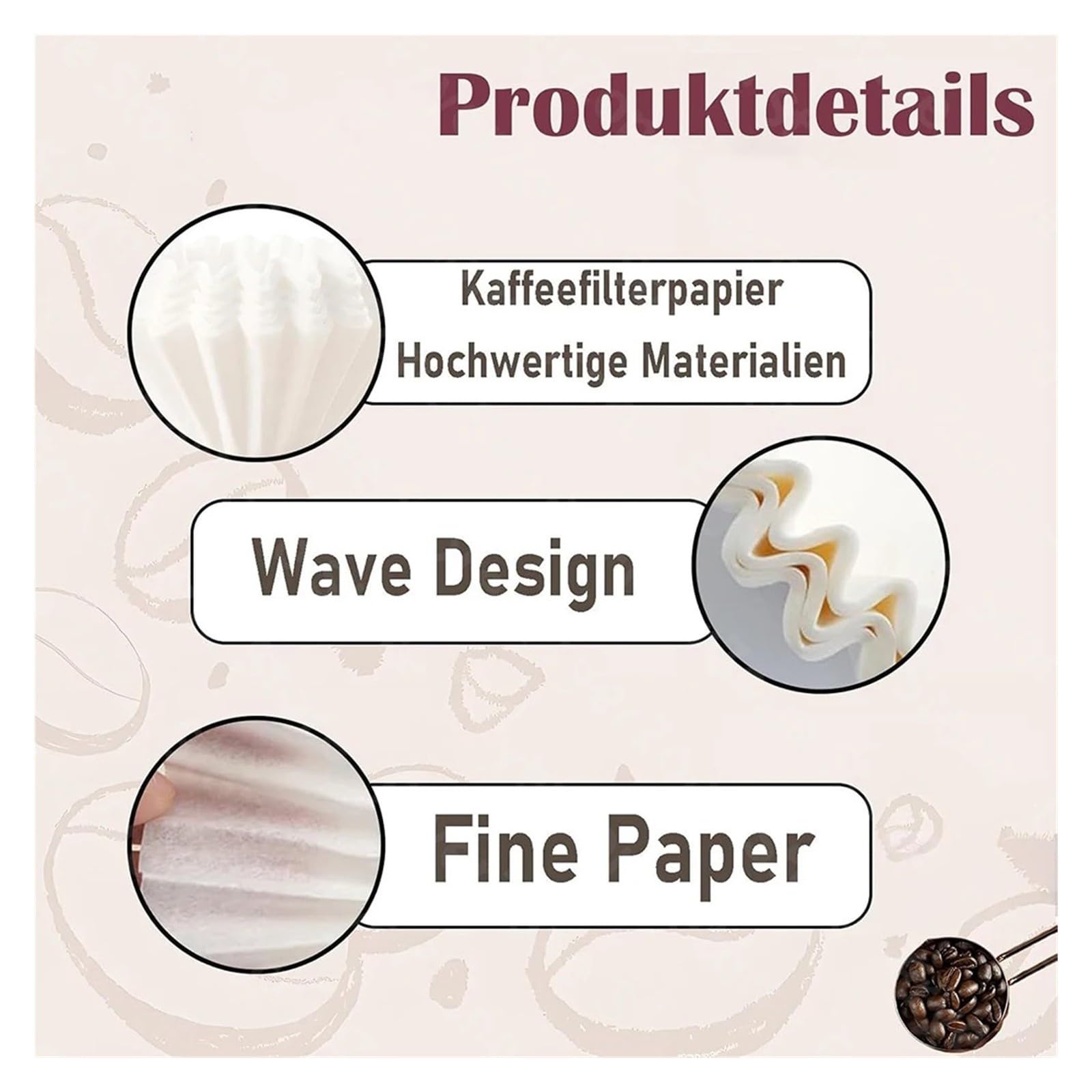 Filtros De Café Pequeños For 1-2 Tazas, Papel De Filtro De Café De Cesta Desechable, Compatible Con Kalita, Wave Dripper Serie 155(100pcs)