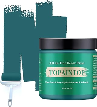 Acrylic Wood Paint for Furniture - Eggshell luster Paint Suitable for Wood Surface Renovation, Water-based All In One Paint, Non-toxic & Odorless Dusk Blue, 16 Fl Oz Pack of 1